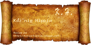 Kőnig Hippia névjegykártya